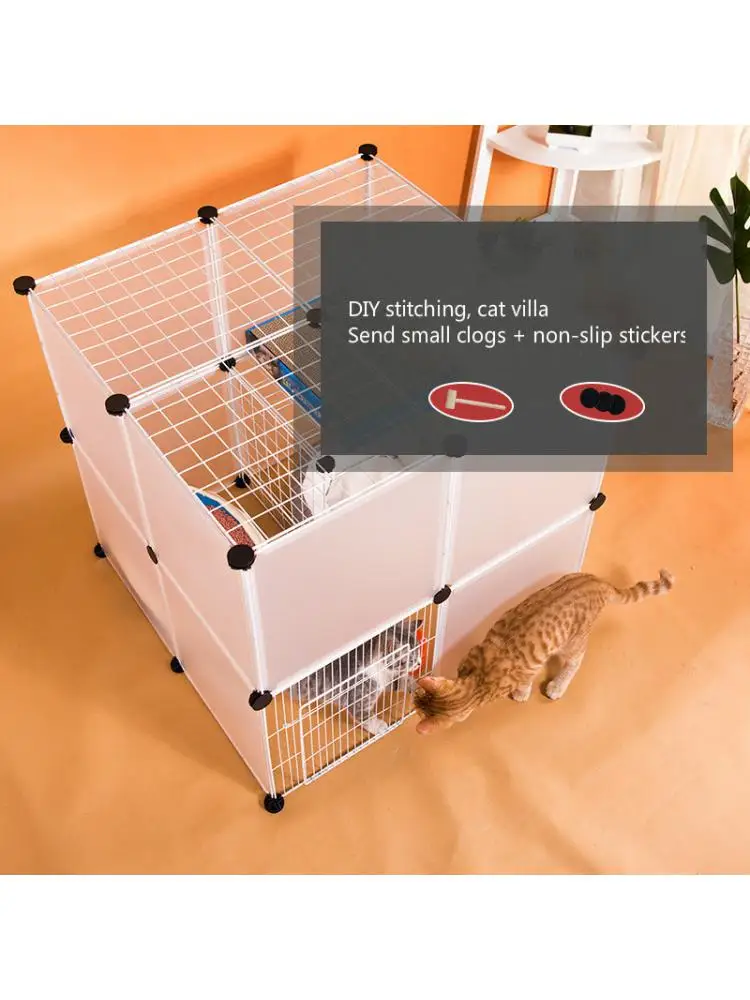 Anti-jump Cat Cage, Large House, Double Litter Fence, Indoor Isolation