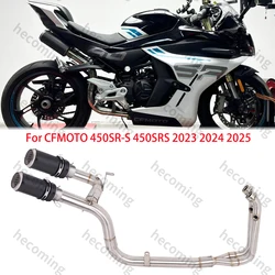 Exhaust Header Pipe Daul Muffler Slip on For CFMOTO 450SR-S 450SRS 2023 2024 2025 Exhaust Escape Modify Front Link Pipe