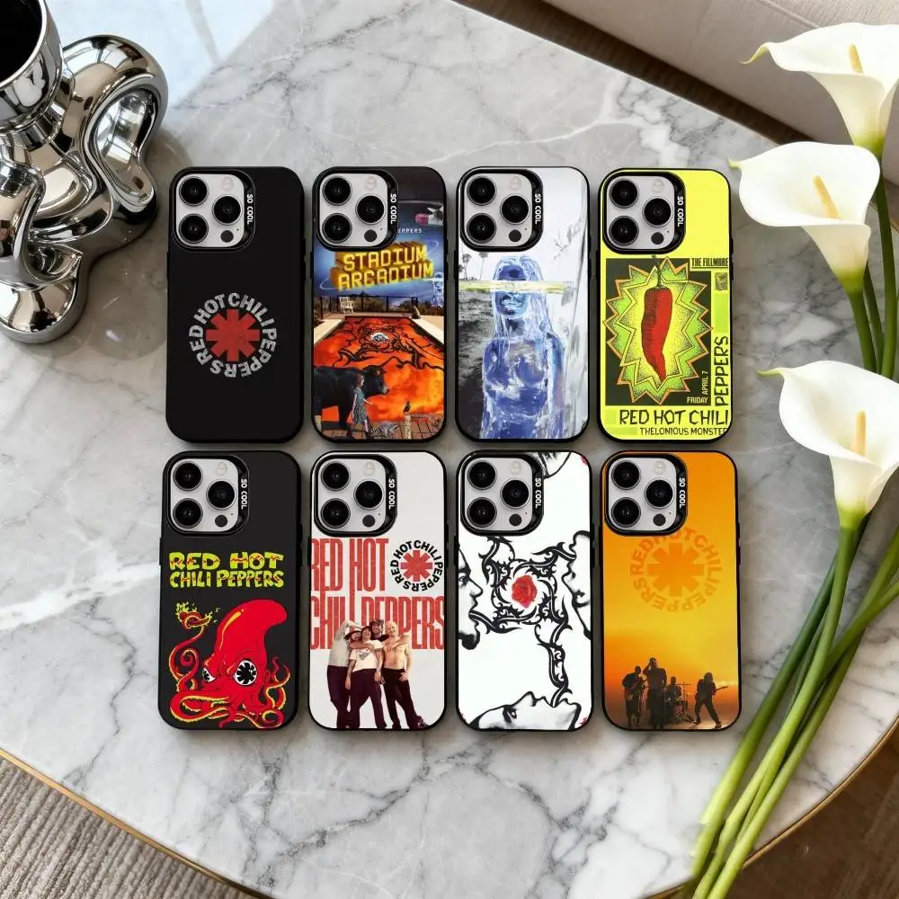 

Unforgettable Red Hot Chili Peppers Bnd Phone Case For iPhone17,16,15,14,13,12,11 Plus,Pro Max Black Candy silver phone case