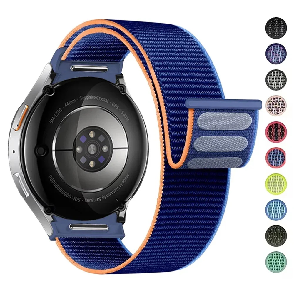 Band für Samsung Galaxy Watch 7/6/4/Classic/5 Pro 44 mm 40 mm Handgelenk ohne Lücken Nylon Sport Loop Correa Armband Galaxy Watch 7 Armband
