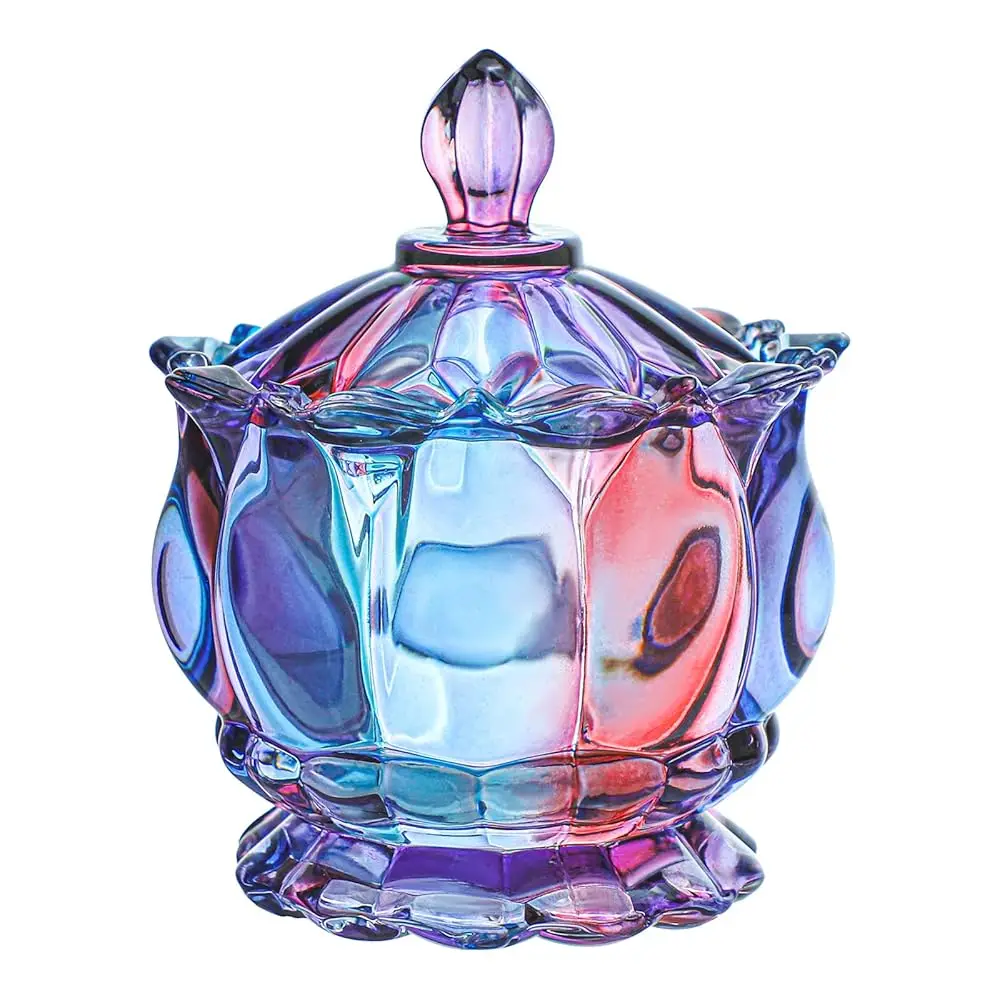 

Royal Emed Clear Glass Apothecary Jar With Lids, Candy Jar Containers Wedding Candy Buffet Jars Crystal Jewelry Box Food Jar