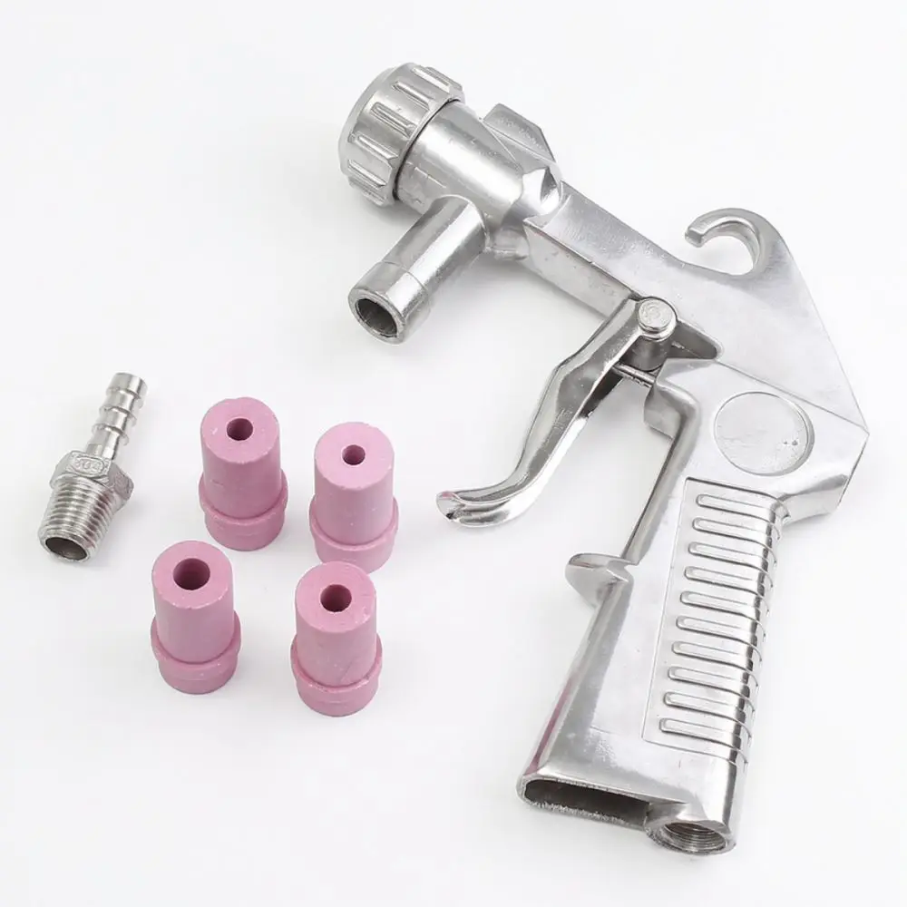 Pneumatic Sandblasting Applicator Kit Ceramic Nozzles For Cleaning Metal Glass Surfaces Maintenance Repair Tool