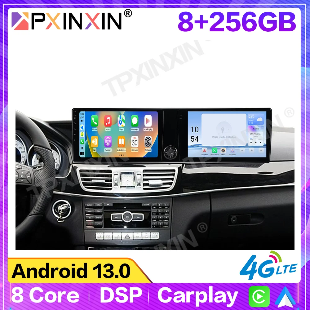 

Android 13 Auto Car Radio Navigation For Mercedes Benz E Class 2013-2015 CarPlay HiCar Stereo Multimedia 10.1 Inch Dual Screen