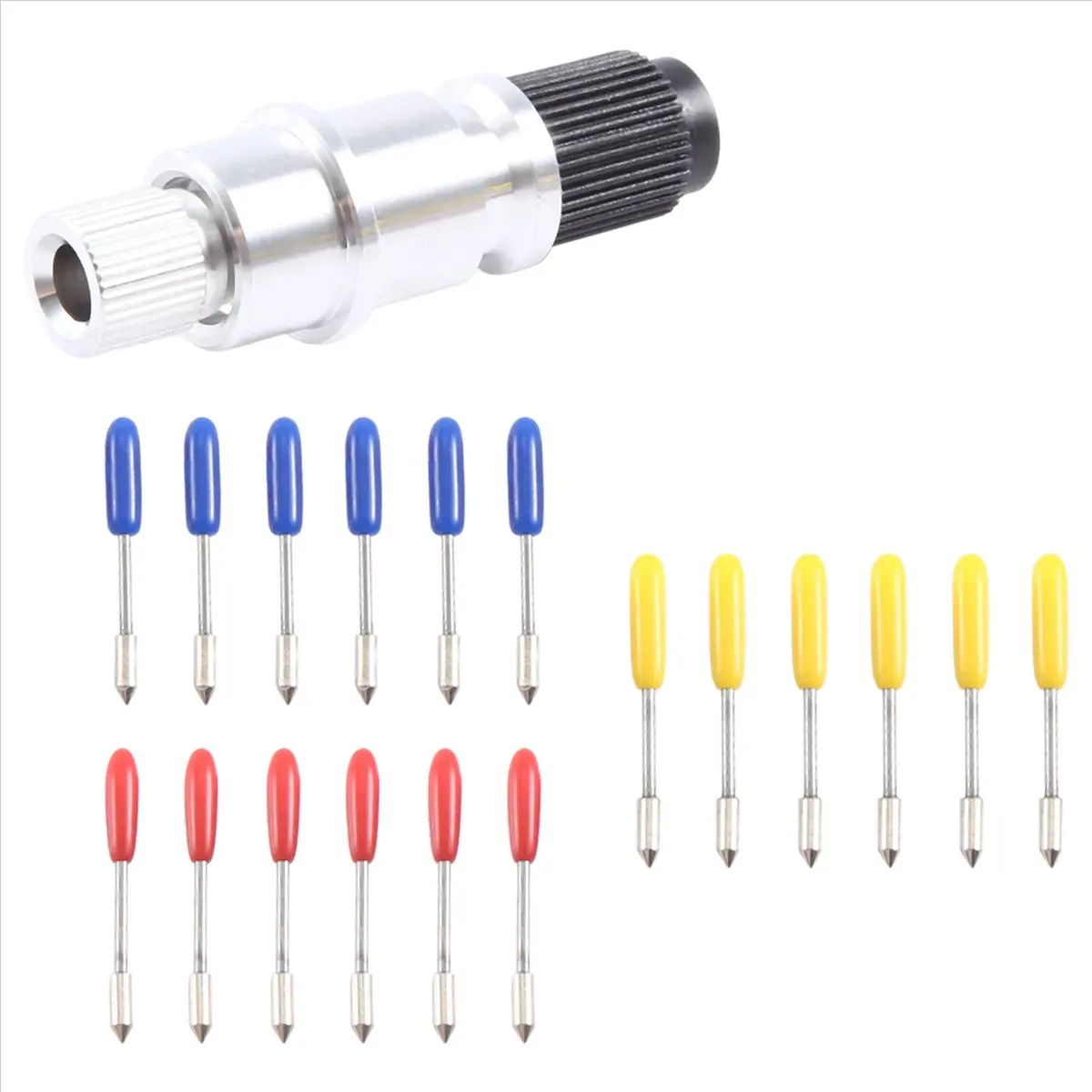 【plotter cutting Tool】 Blade Holder Base With 18Pcs Cutting Blades (30/45/60 Degree) For Silhouette Cameo 1 2 3/Portrait/Curio/G view 3
