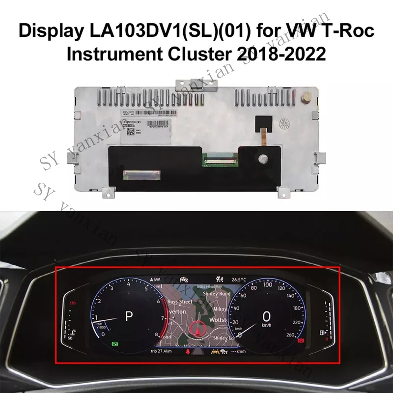 SY+ 10.3; Display LA103DV1(SL) for VW T-Roc and Skoda Kodiaq Instrument Cluster