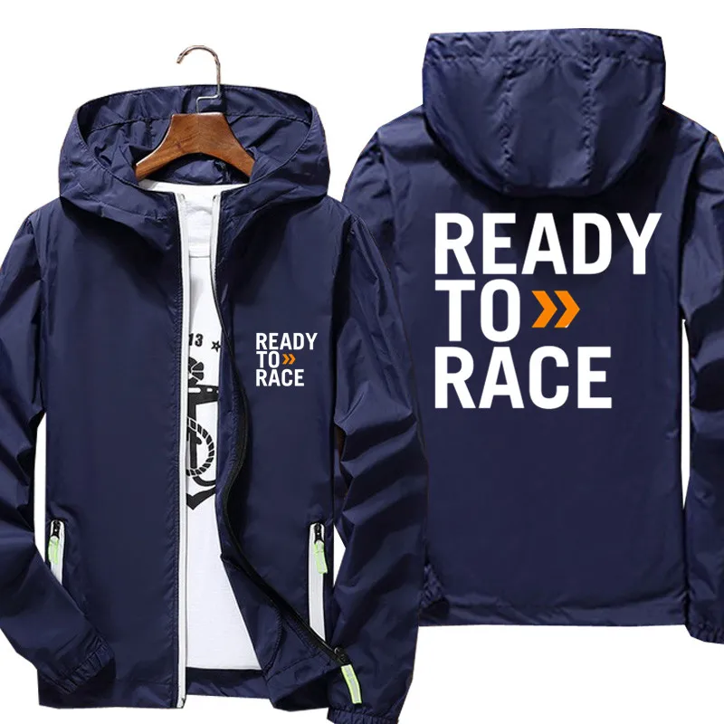 Men's Ready To Race Enduro Cross Motocross Bitumen Bike Life Pilot Coat Thin Windbreaker Bomber Hooded sun protection clothing