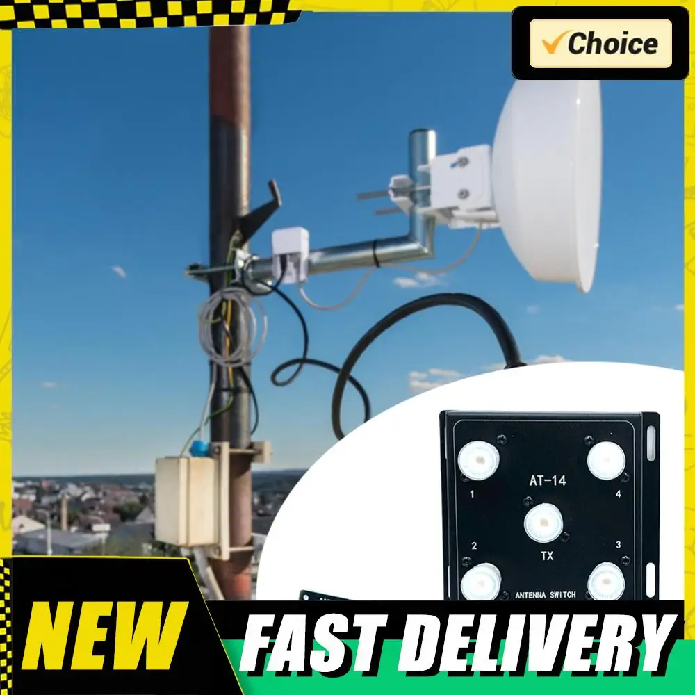 

4-Way Coax Remote Antenna Switch Antenna Switch 500W PEP Antenna Signal Switch Antenna Splitter Switch for Convenient Switching