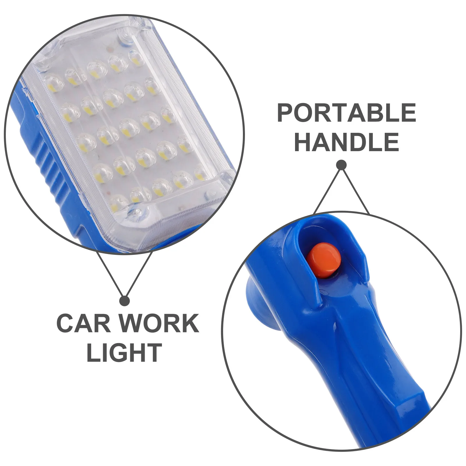 

Portable Led Work Light Handheld Car Repair Light High Brightness Abs Workshop Garage Construction Lighting For Auto Repair Tool