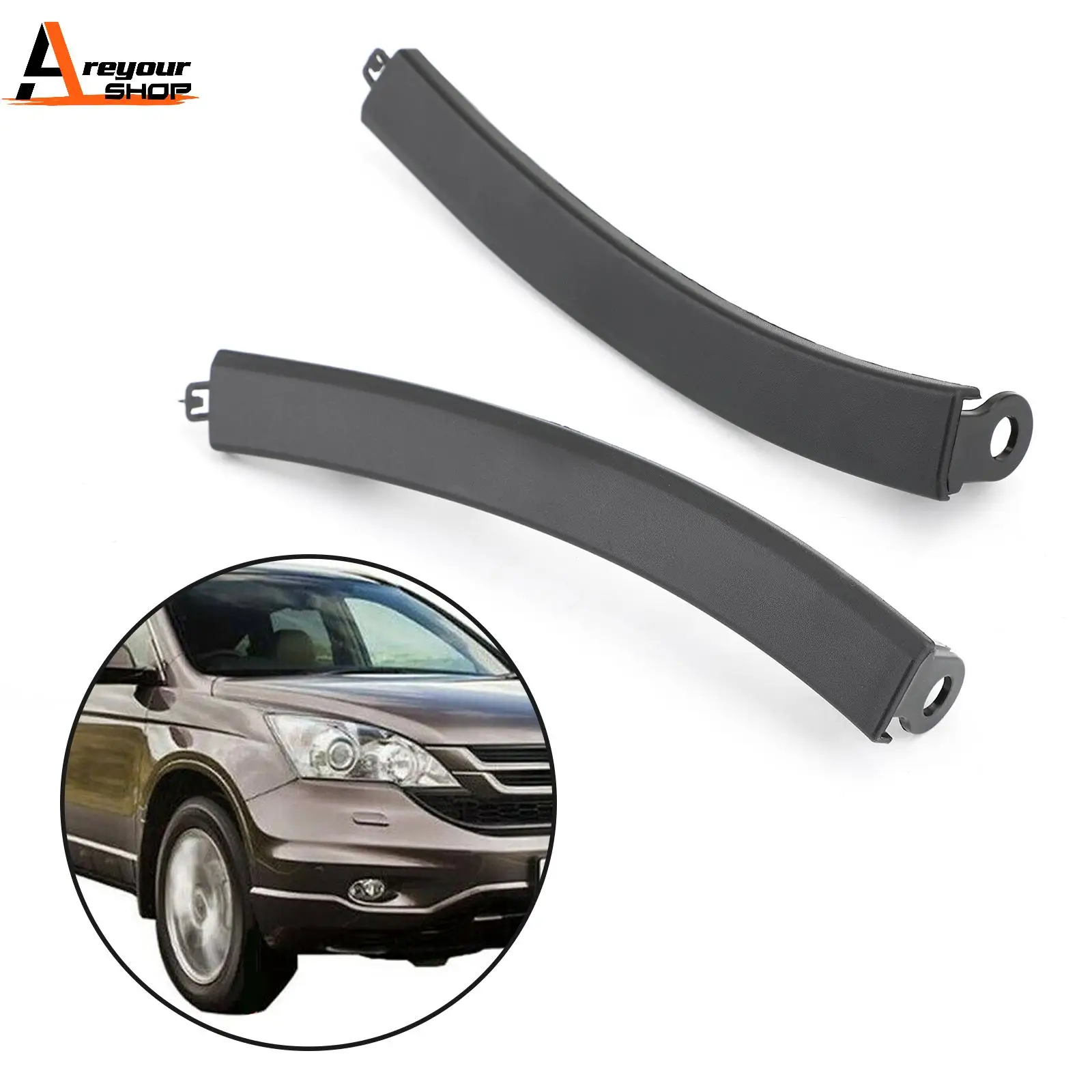 

Areyourshop Left+Right Front Bumper Wheel Fender Molding Trim For Honda Crv 2007 2008 2009 2010 2011 71108-SWA-000 71103-SWA-000