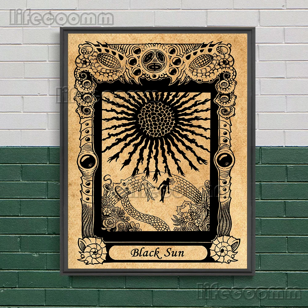 The Baba Yaga Hand And Demon Eye Abstract Wall Art Canvas Painting The Rebirth Tarot Card Voodoo Magic Art Poster Print Decor