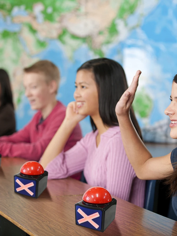 Rode zoemer alarmknopdoos met geluid en licht Alarmgeluid afspelenknop Wedstrijd antwoordknop voor wedstrijd/gameshow/feest