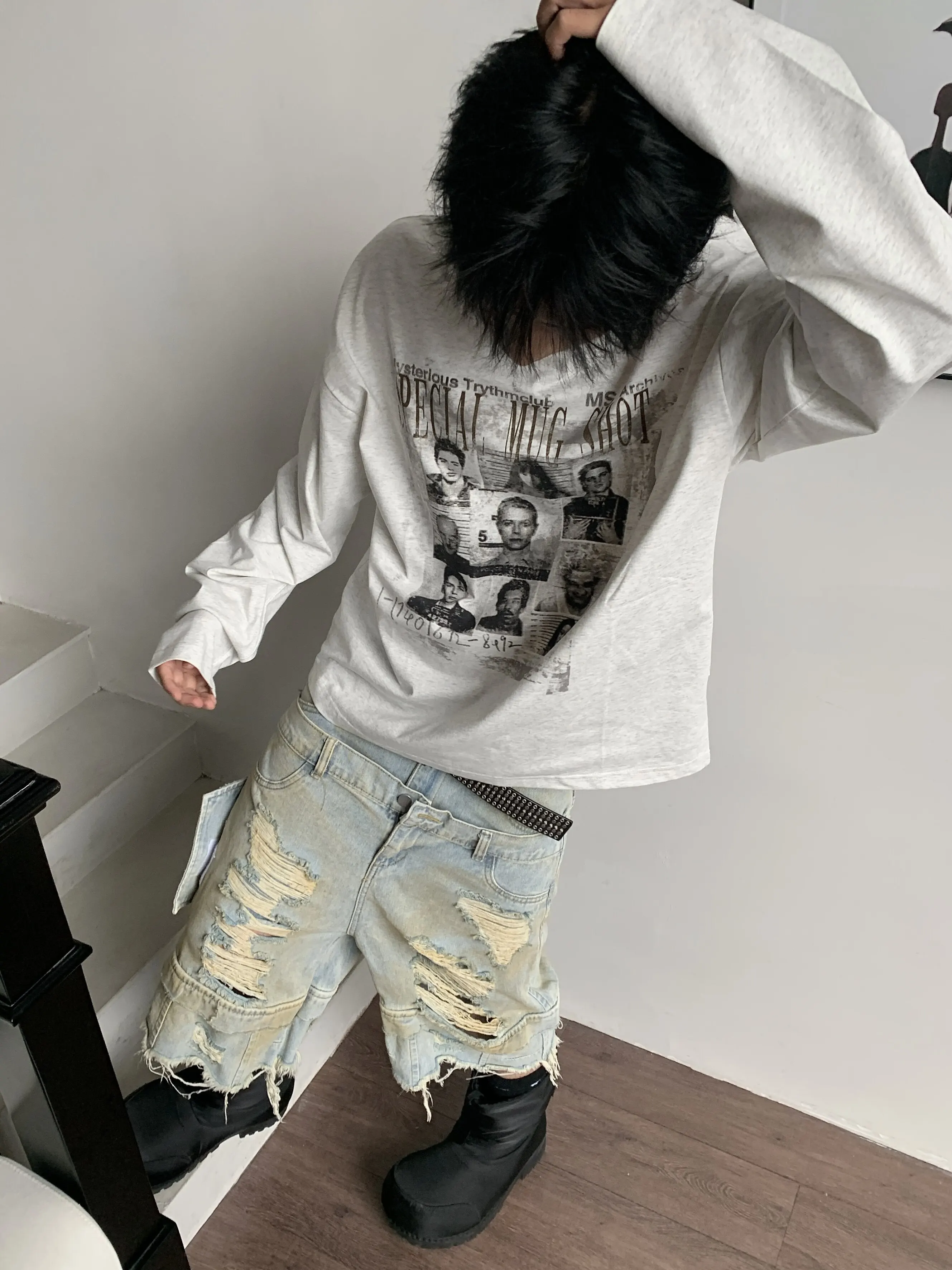 Printed Scimitar Street Rock Long Sleeve T-Shirt