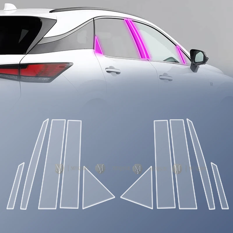 

For Lexus RX 2016-2023Car Exterior Body film B C Window pillar Scratch prevention Repair membrane TPU PPF Film Accessories refit
