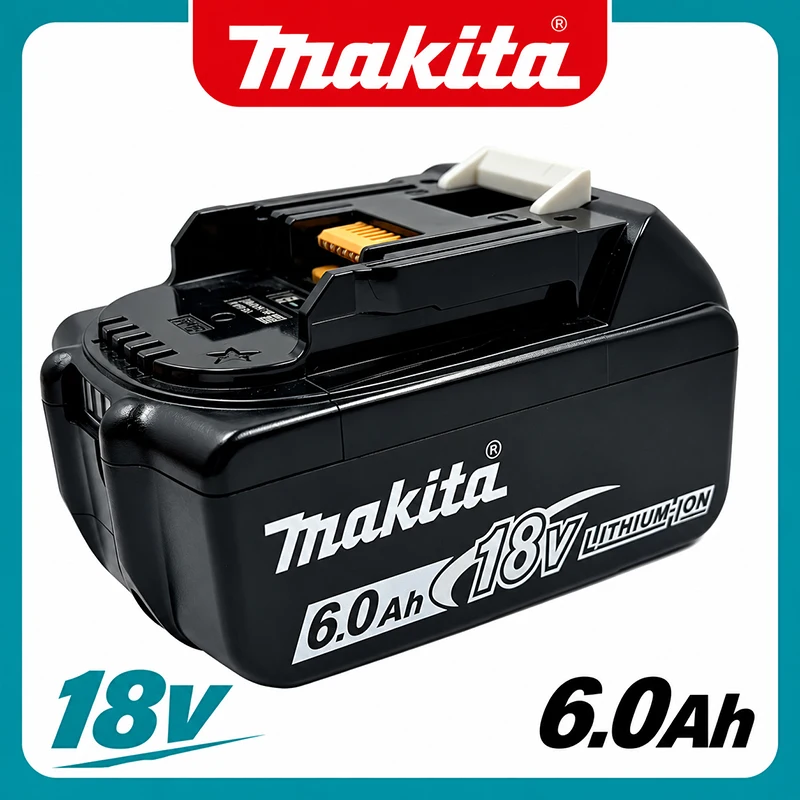Original Makita BL1860B 18V 6.0Ah LXT Lithium-Ion Battery for DDF487 Cordless Drill BL1830B BL1840B BL1850 BL1860B BL1890