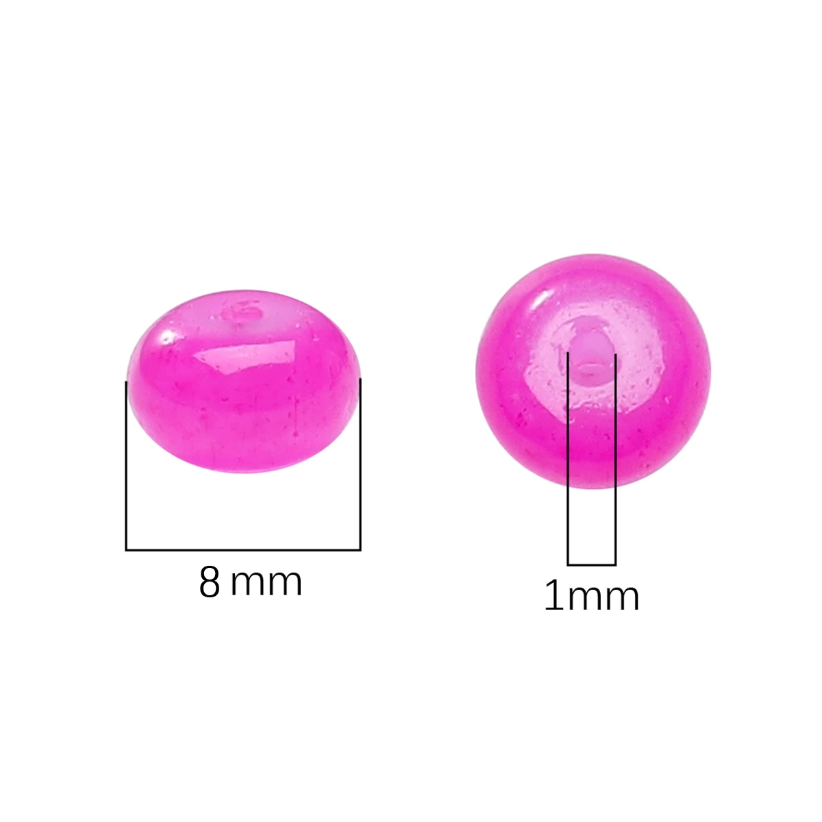 8x5mm 25Pcs Glass Imitation Jade Straight Hole Abacus Beads, Unique Scattered Beads, Handmade DIY Jewelry Bracelets, Earrings, A