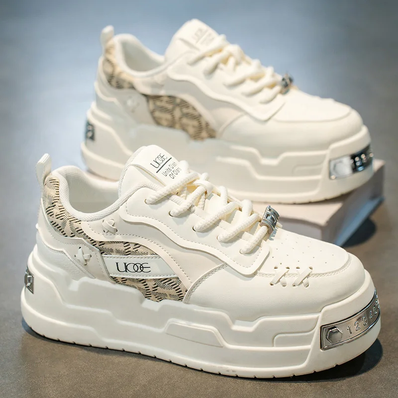 

Sports and leisure shoes, men's shoes, marathon oversized air cushioned shoes, fly woven all season rubber, wear-resistant, anti