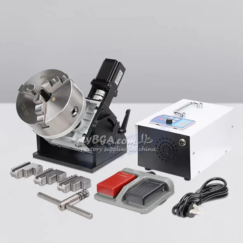 LY CNC Precision Dividing Head Circular Seam Welding Rotary Automatic Speed Control Optional 80m/100mm/125mm/160mm 3 Jaw Chuck
