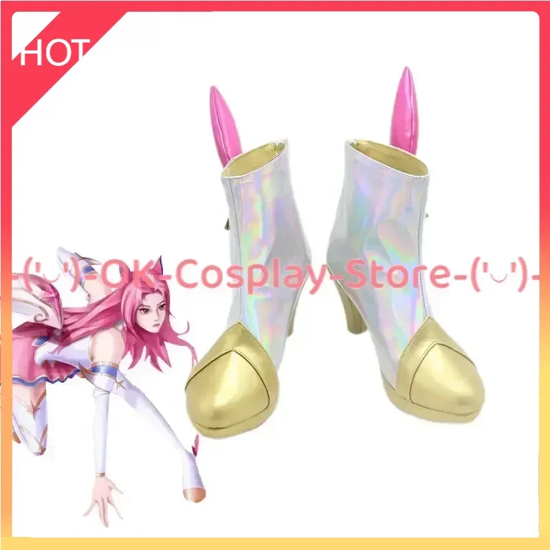 Kaisa Cosplay Shoes LOL Star Guardian Kai'Sa Cosplay PU Shoes Halloween Carnival Boots Cosplay Props Custom Made