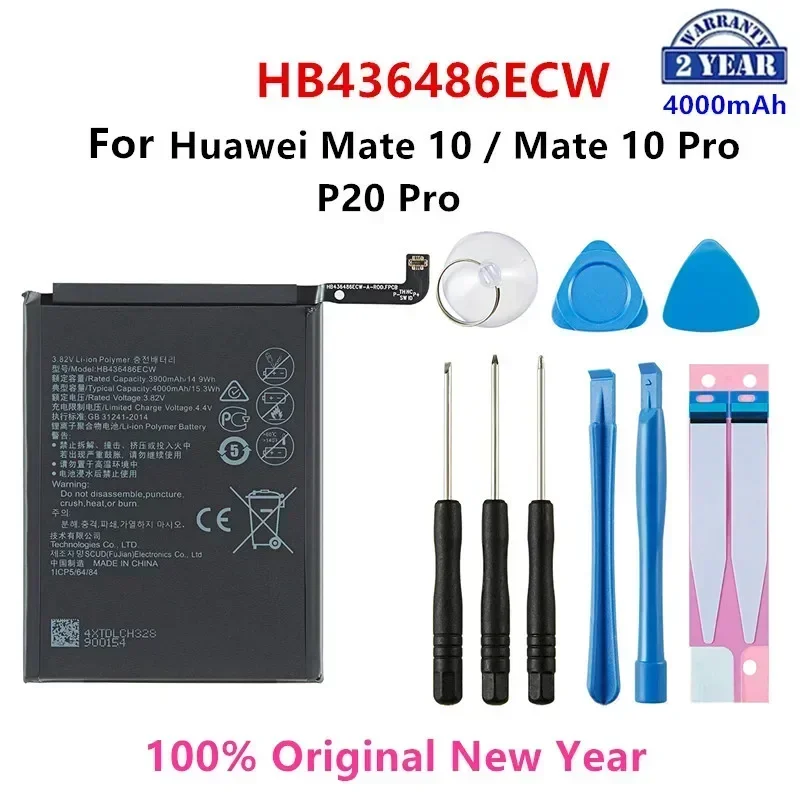 100% Orginal HB436486ECW 4000mAh Battery For Huawei Mate 10 Mate 10 Pro /P20 Pro AL00 L09 L29 TL00 Batteries +Tools