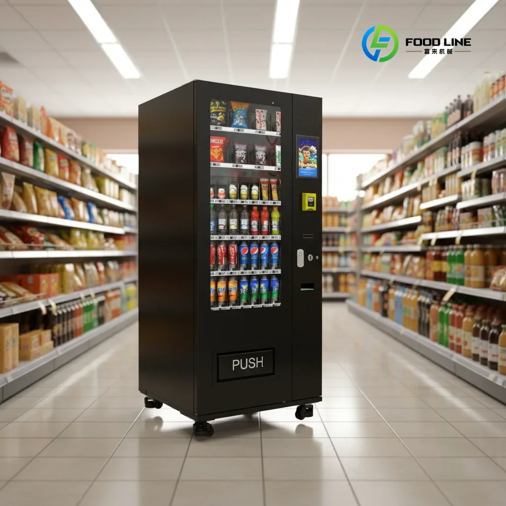 FL Small Snacks and Beverages Vending Machine with Cold & Hot Modes QR Code/Card Payment SDK Function ADA Compliant Custom