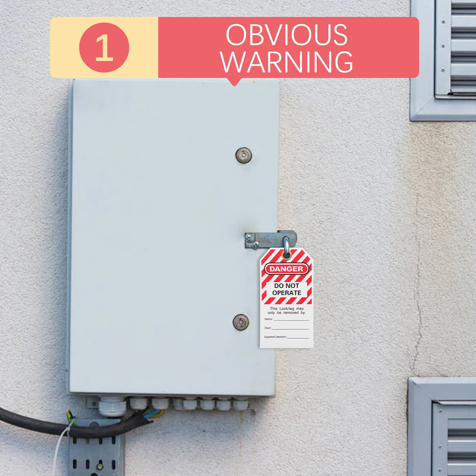 10 قطعة علامات التحذير مادة مستقرة نص واضح تذكير السلامة الفعالة العمال قفل Tagout العلامات قفل العلامة #1