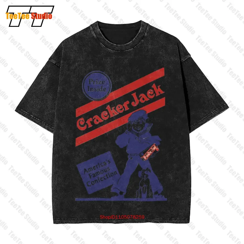 Cracker Jack Prize Caramel Popcorn Peanut Vintage Oversized T-Shirt QA1L