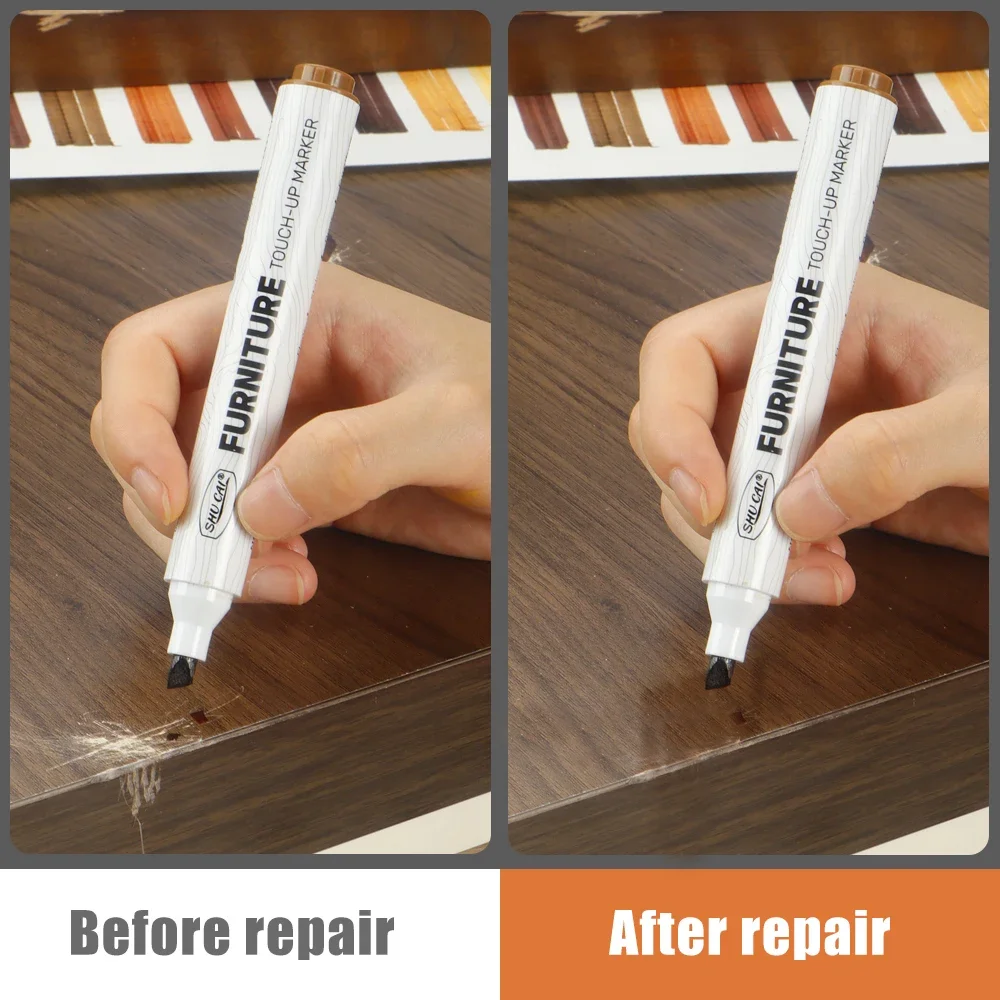 8/12 لون الأثاث اللمس حتى عدة علامات حشو العصي الخشب مركب الحبوب الطلاء إصلاح القلم الخدوش استعادة الصفر Patc