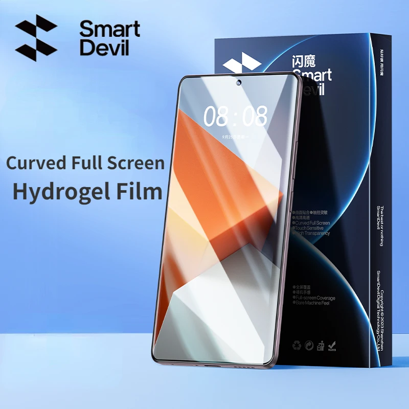 SmartDevil 2/3PCS Screen Protector for Xiaomi Redmi Note 13 Pro Plus Hydrogel Film Anti-fingerprint Clear Soft Film