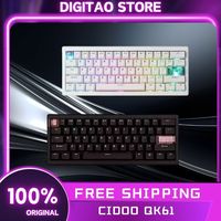 Cidoo Qk61 V2 Mechanical Keyboard 3Mode 2.4G Bluetooth Wireless Keyboard Gasket Keyboard Custom VIA/QMK Gaming Keyboard Gifts