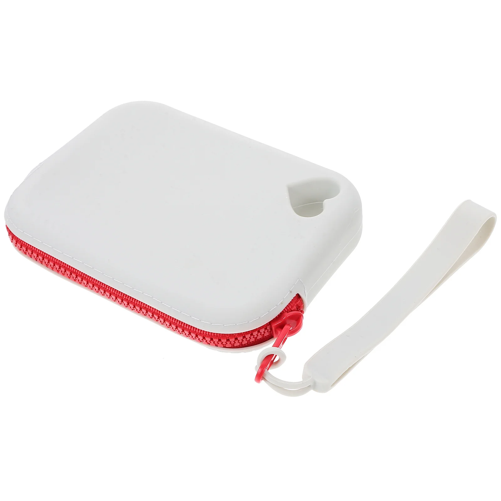 

Silicone Coin Purse Grey Size L Minimalist Portable Change Purse Zippered Small Wallet Outdoor Storage Bag for Women Men