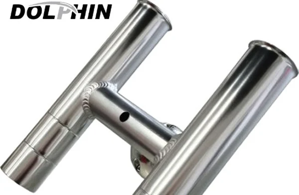 Dolphin Boat T Top Twin Fishing Rod Holder Anodized