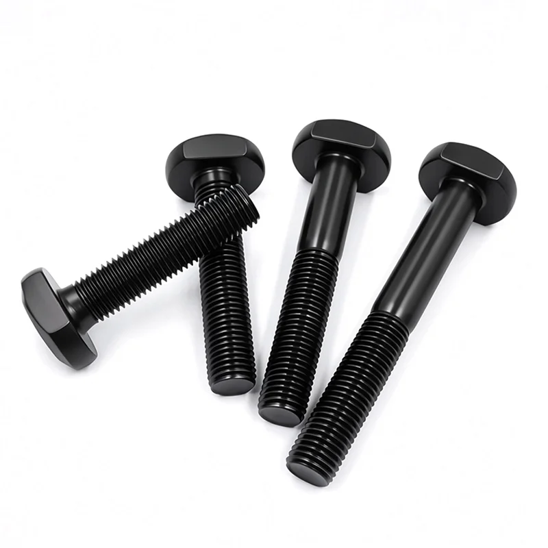2~10Pcs T Shape Screw M8 M10 M12 Grade 8.8 Carbon Steel T- Slot Rail Track Rectangle Hammer Head Bolts