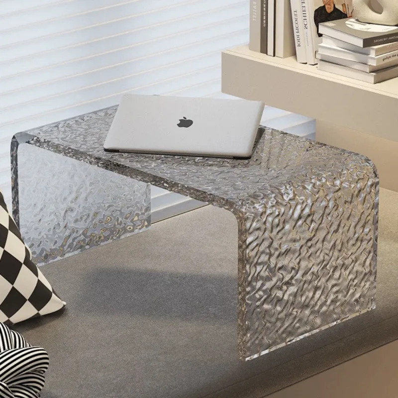 

Acrylic coffee table transparent suspension light luxury high-end side table master bedroom balcony small table