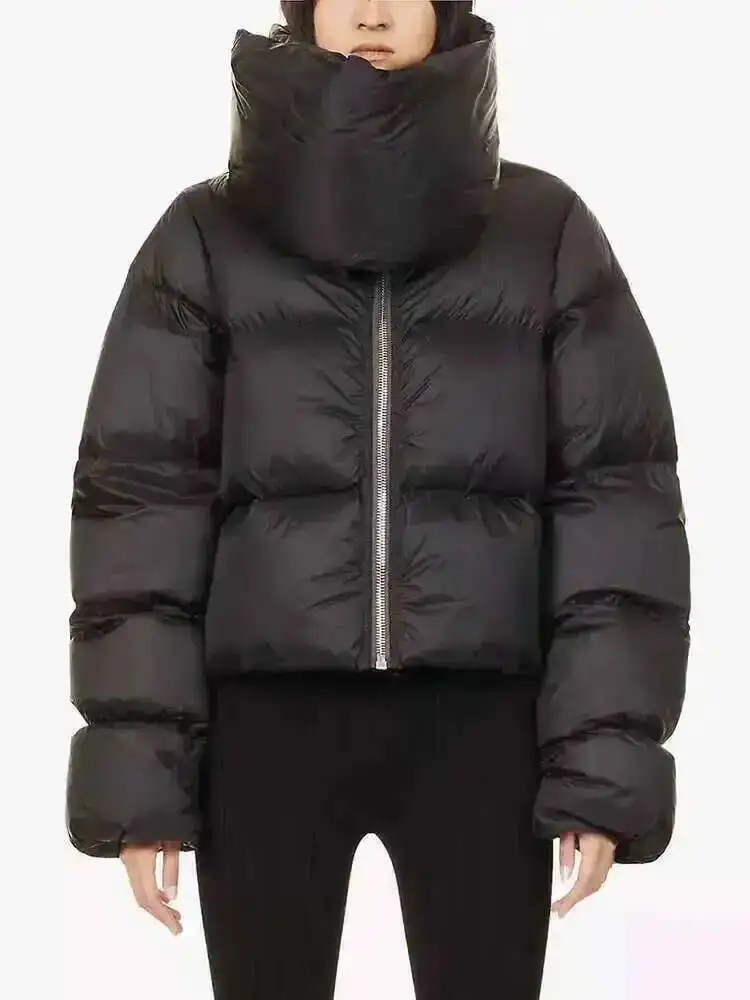 HKSH Autumn Winter New Men Tide Cotton Padded Jacket Scarf Collar Thick Long Sleeve Zipper Bread Chic Trendy RO Style Coat H2840