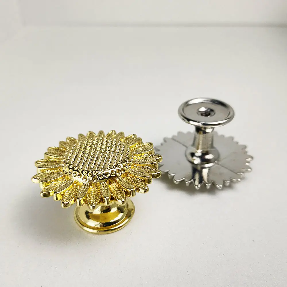 Sunflower Furniture Knob Decorative Zinc Alloy Drawer Handle Modern Cabinet Pull Metal Hardware Accessory For Home Decor