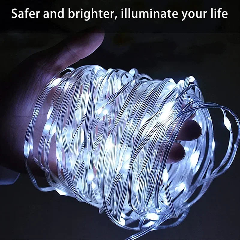 RGB スマートライトストリングクリスマス DIY ドリームカラーフェアリーライト LED ストリップ Bluetooth ガーランドライト防水パーティールーム装飾