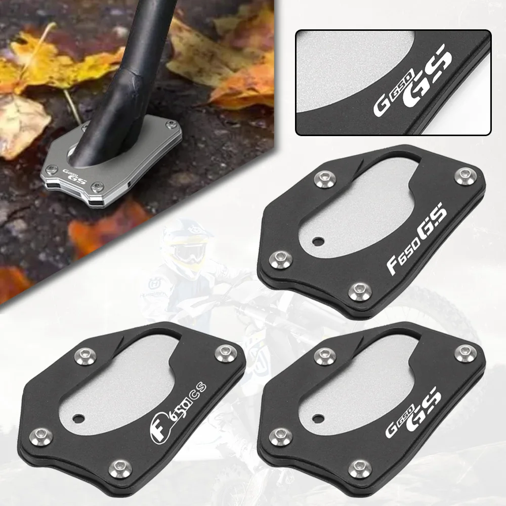 

G650GS Motorcycle Kickstand Enlarger Side Stand Extension Plate Pad FOR BMW G650 G 650 GS Sertao G650GS Adventure 2008 2009-2016