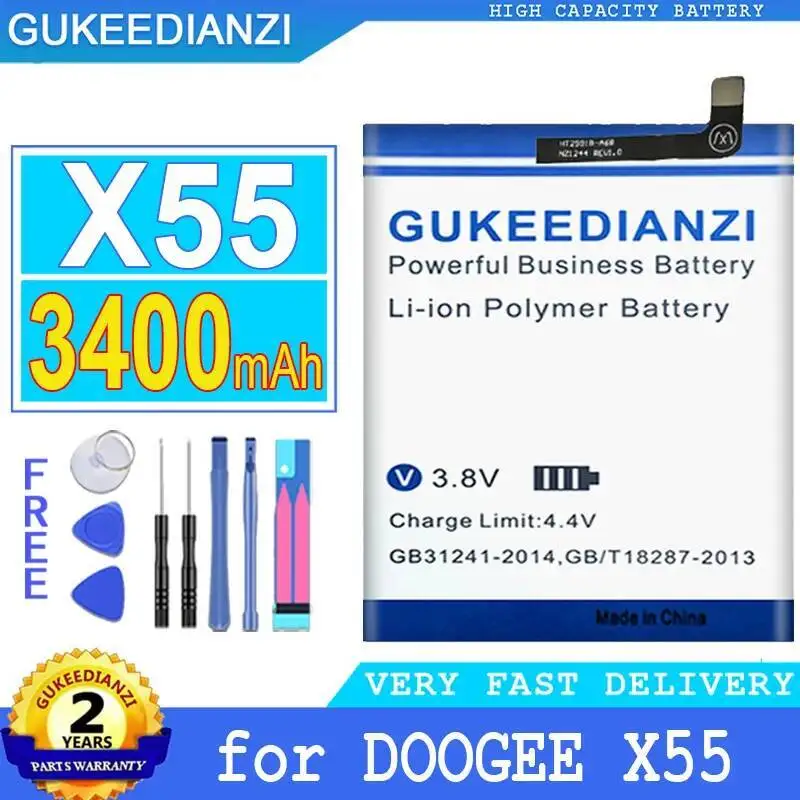 

3400Mah Mobile Phone Battery High Performance For Doogee X55
