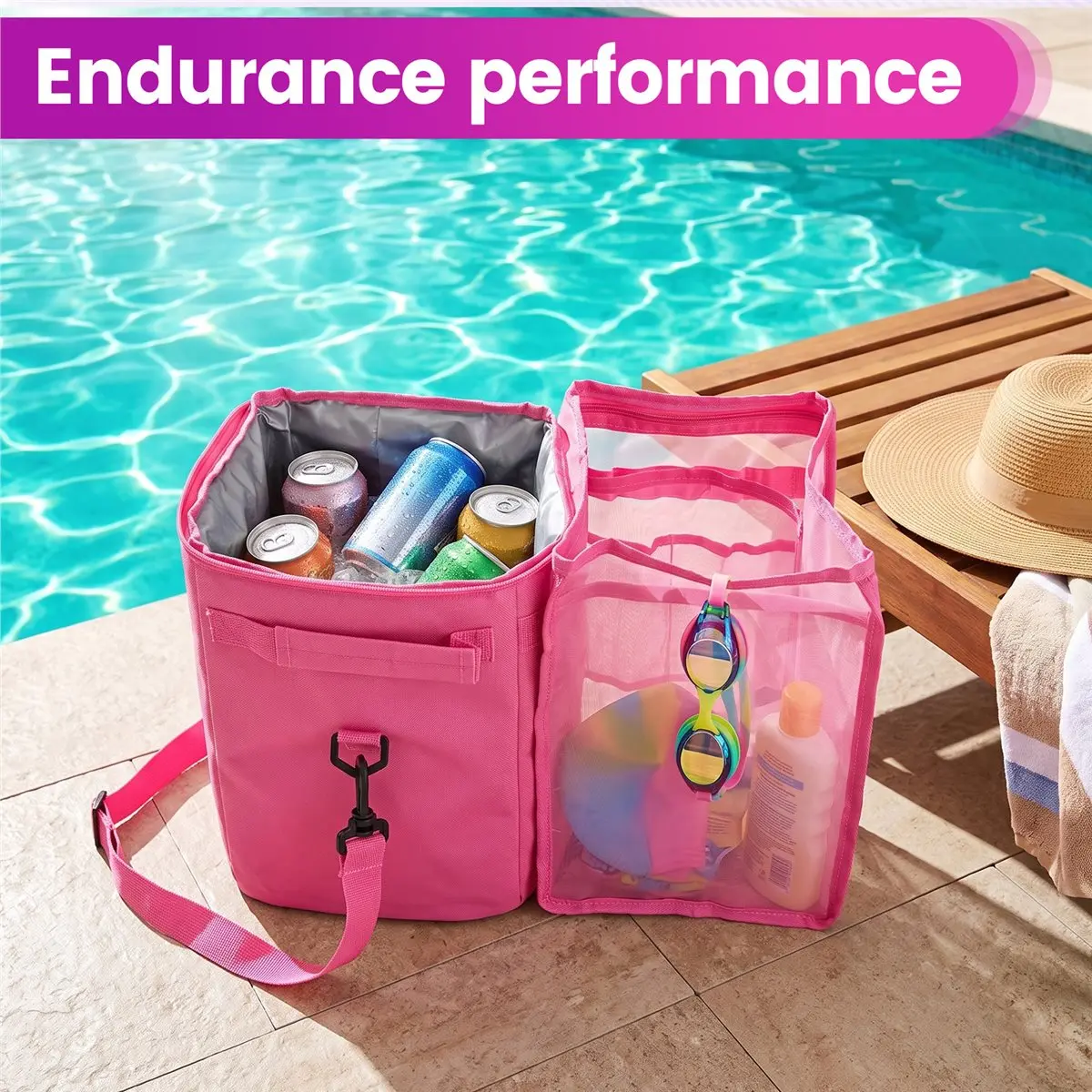 Cooler Organizer Insert for Bogg , Leakproof Insulated Ice Chest & Mesh Storage Bag Divider Cooler Bag Part