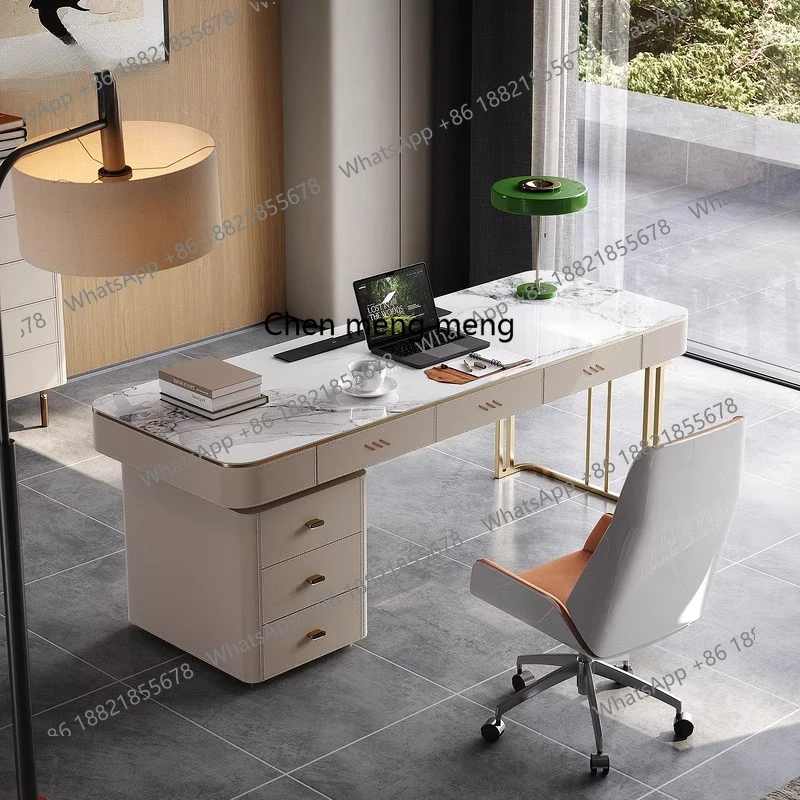 

Светлый роскошный высококачественный письменный стол в итальянском стиле для спальни, домашнего офиса, рабочий стол с ящиками, элитный верстак для гостиной