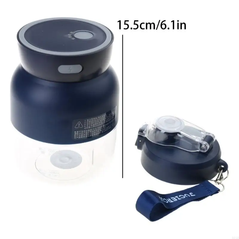 D0ab Combable cho lắc và sinh tố 500ml Cup Travel 2 LID có thể sạc lại