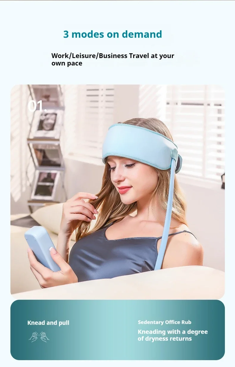 Sollievo dal mal di testa Aiuto per il sonno Controllo portatile Massaggiatore elettrico per la testa Facilare la cura della testa Strumenti per massaggi rilassanti Attrezzature per l'assistenza sanitaria