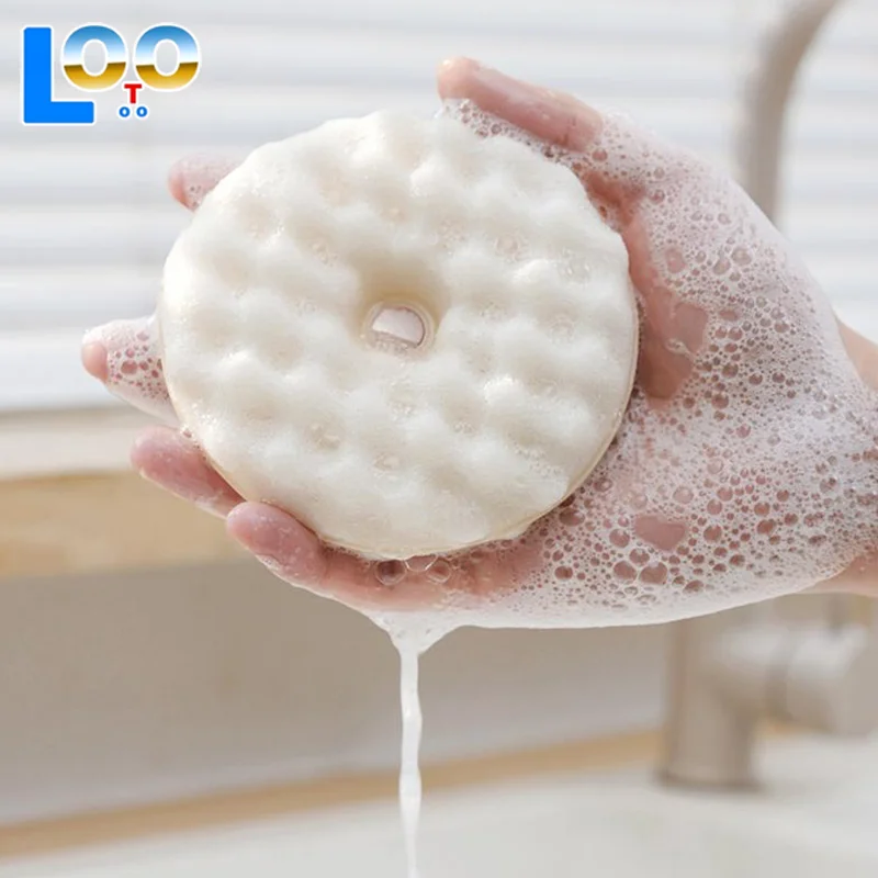 مزدوجة الجانب شفط كأس الإسفنج مسح انفصال لينة المطبخ تنظيف فرشاة أطباق فرشاة للأطباق لوحة عموم وعاء