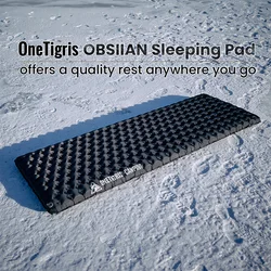 Ontigris-obsidianスリーピングパッド、穴のあるキャンプインフレータブルマット、バックパッキング、トレッキング、車の環境、旅行の固体の固定パッチ