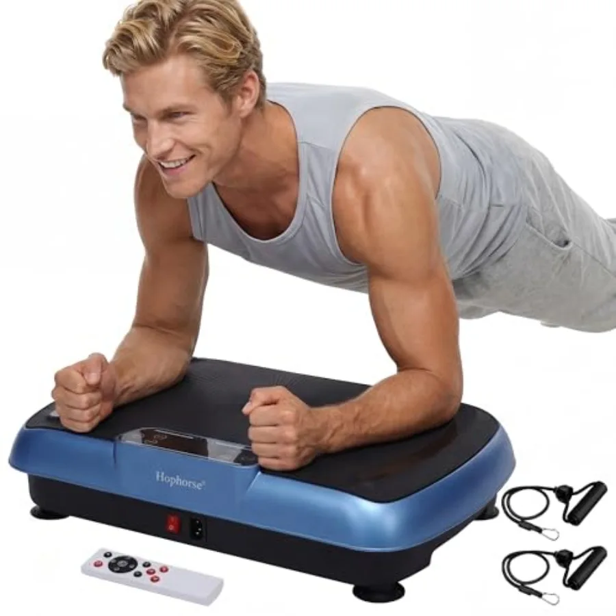 

Vibration Plate Exercise Machine for Home Gyms: Steel Frame Black Full-Body Shake with Lymphatic Drainage Weight Loss Resistanc