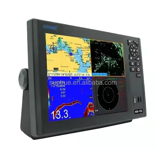 Km-12x 5-in-1 12inch Marine Gps Chart Plotter 12