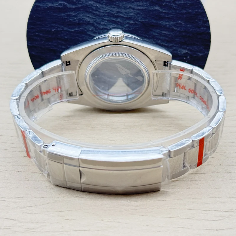 DATEJUST 39MM Flat Sapphire Glass Watch Case Fit NH35 NH36 4R35 4R36 7S Automatic Movement 10ATM Waterproof Watch parth Retrofit