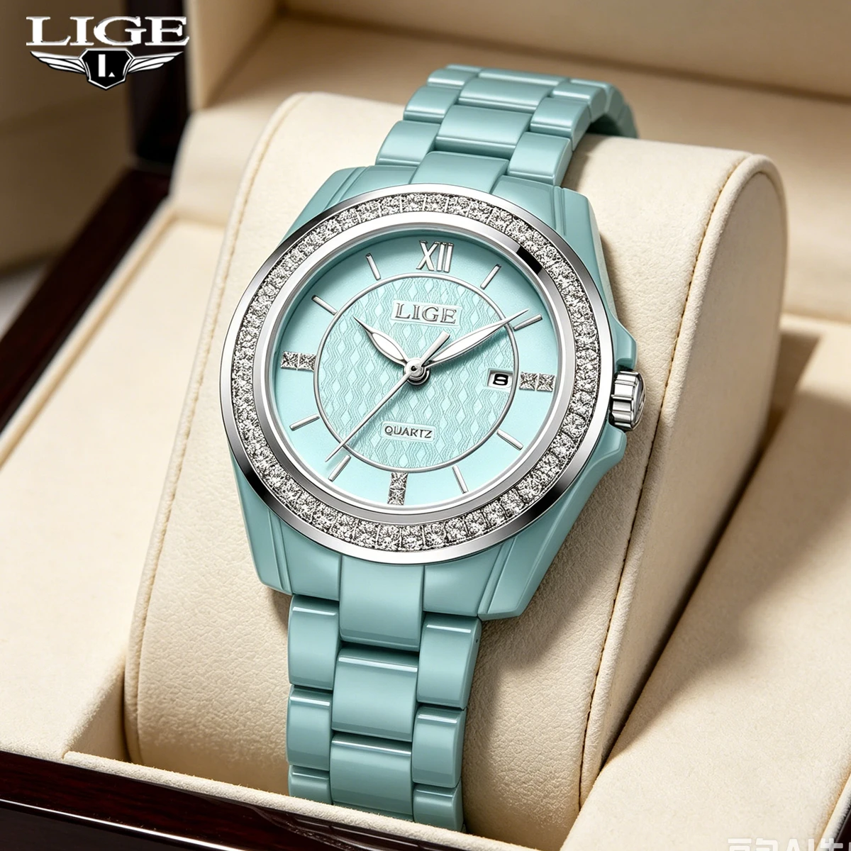 LIGE Fashion Luxury Womens Watches Womens Elegant Quartz Wristwatches Luminous Waterproof  Ladies Gift Relgio feminino Montre