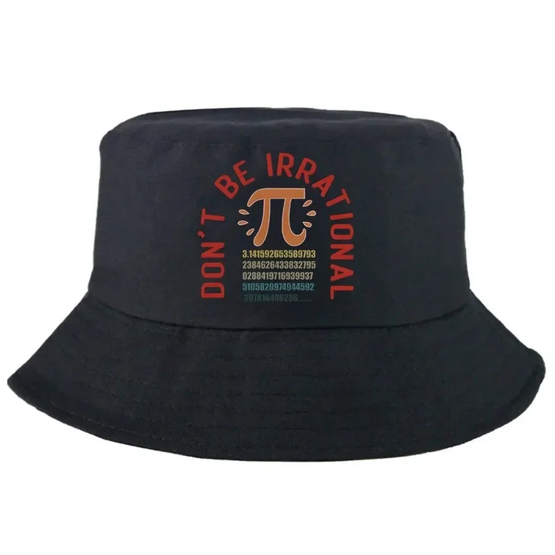 Don't Be Irrational Vintage Symbol Pi Day Math Teacher Bucket Hat Summer Bucket Hat Cool Man Women Sunscreen Fishing Hunting Cap