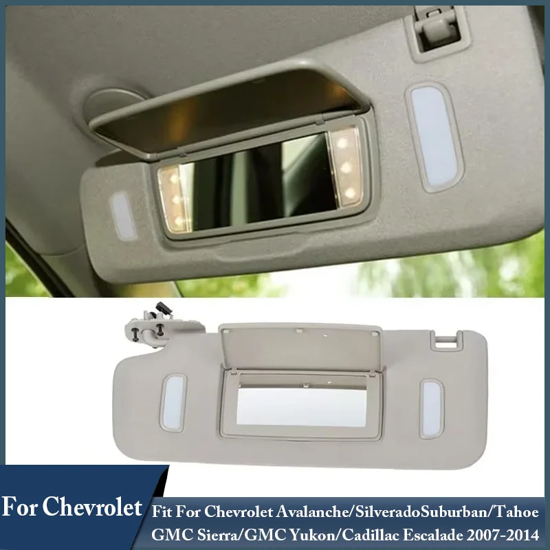 Car Front Left, Right Windshield Sun Visors Shade Shield Sunshade Cover Fit For Chevrolet Tahoe GMC Yukon 2007-2014 #22850306